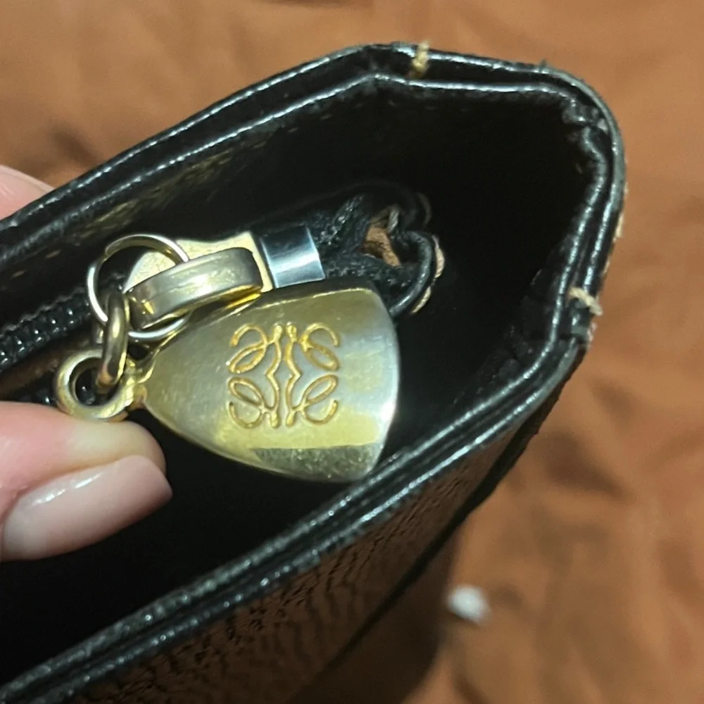 Loewe Black Vintage Leather Tote with Gold Hardware - Picture 8 of 11